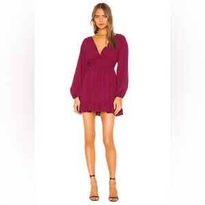 Tularosa Burgundy Empire Waist Mini Dress | Valentine’s Date Night | Size S